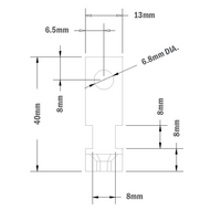 41-001-0 MODULAR SOLUTIONS PROFILE FASTENER<br>HIDDEN PROFILE CONNECTOR M